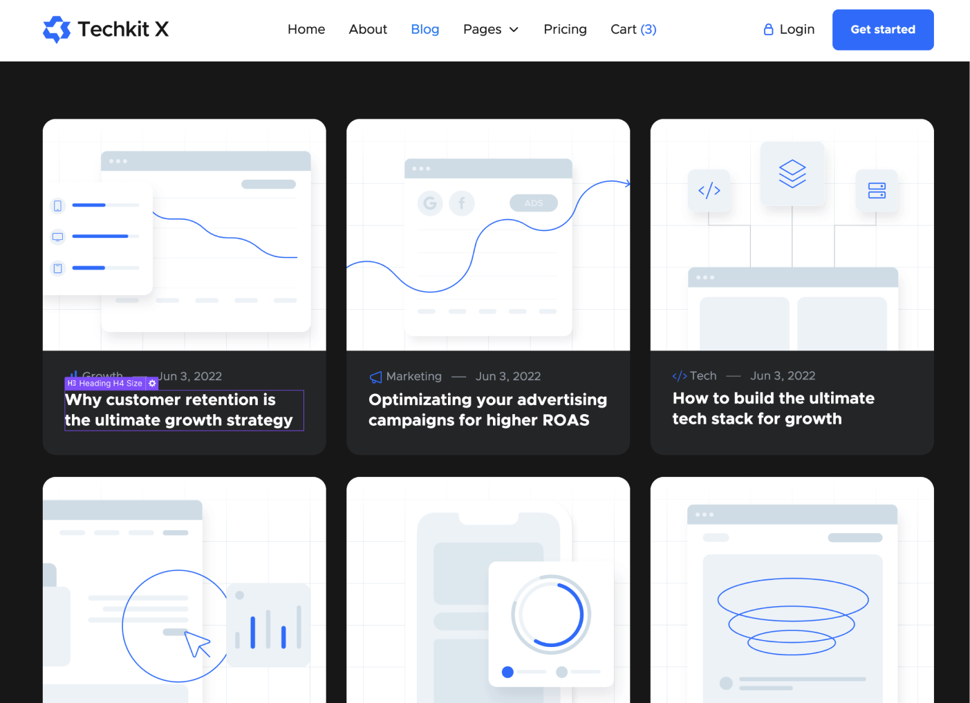 CMS Content - Techkit X Webflow Template