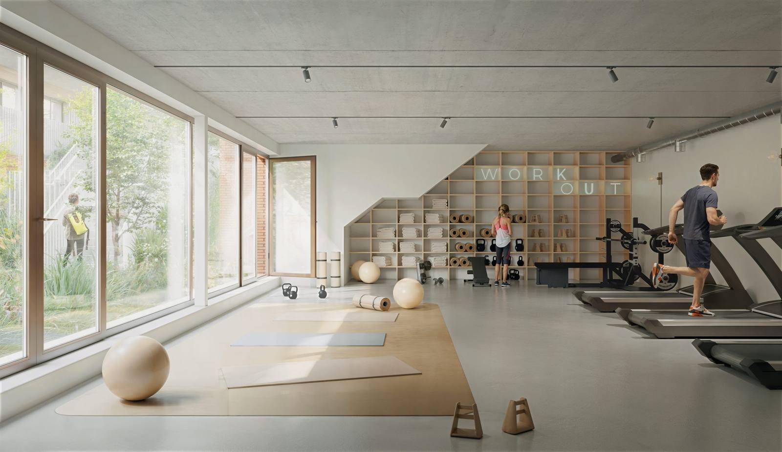 Espace de sport avec vue sur la verdure
