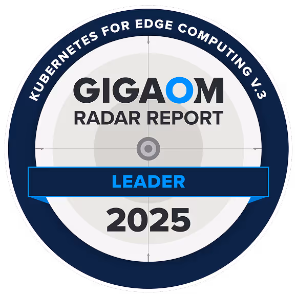 GigaOm badge for Kubernetes for edge computing leader