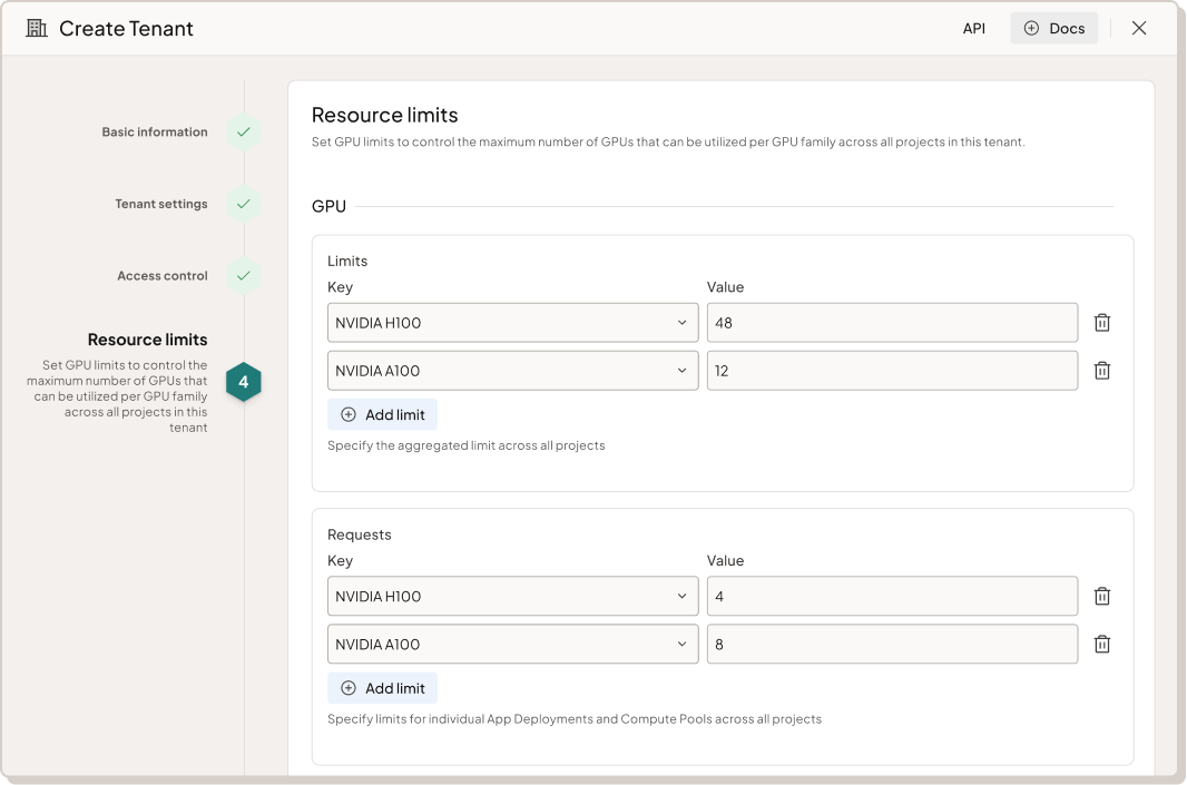Multi tenancy in Palette