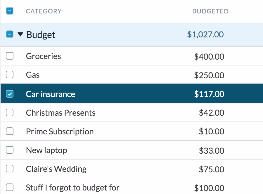 Include non-monthly expenses in your budget to plan for variable expenses.