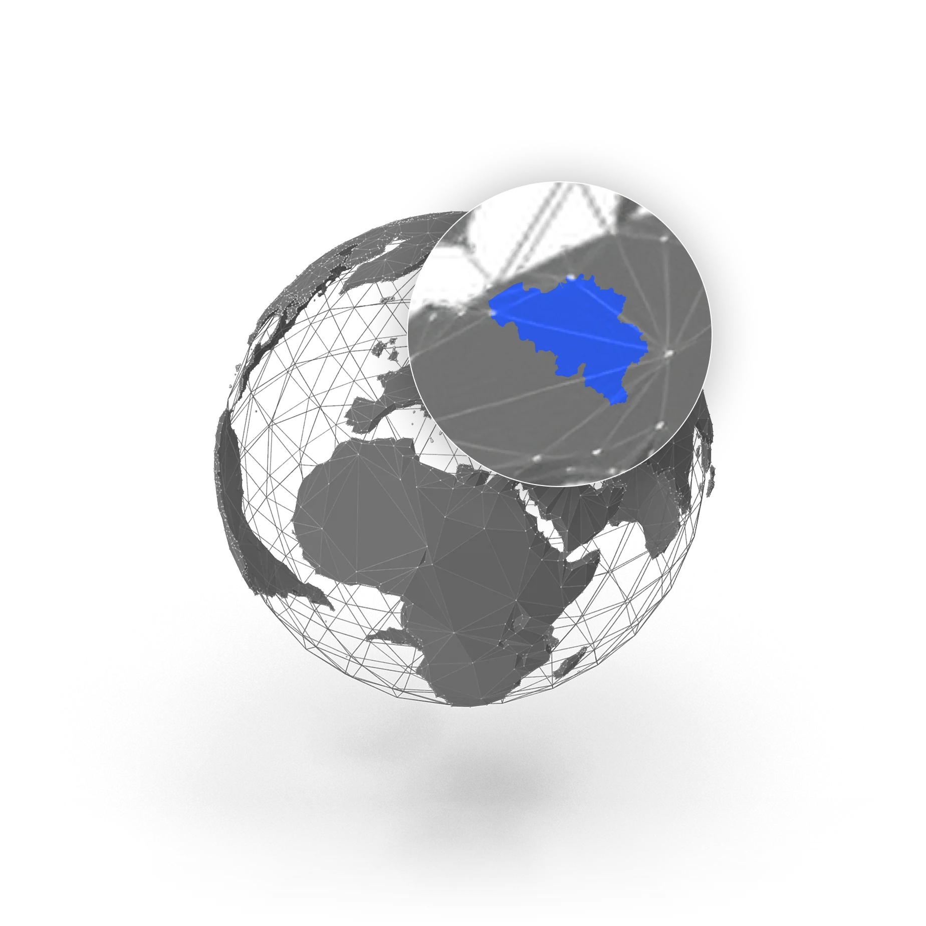 A globe illustration highlighting North America.