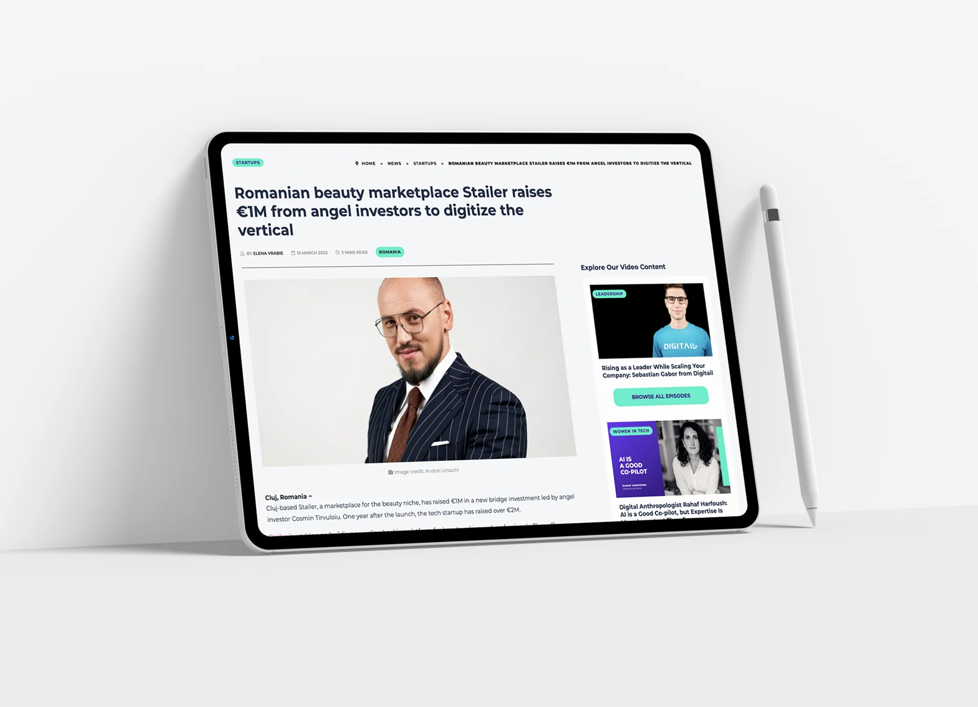 An article about Stailer entitled: Romanian beauty marketplace Stailer raises 1M euros from angel investors to digitize the vertical