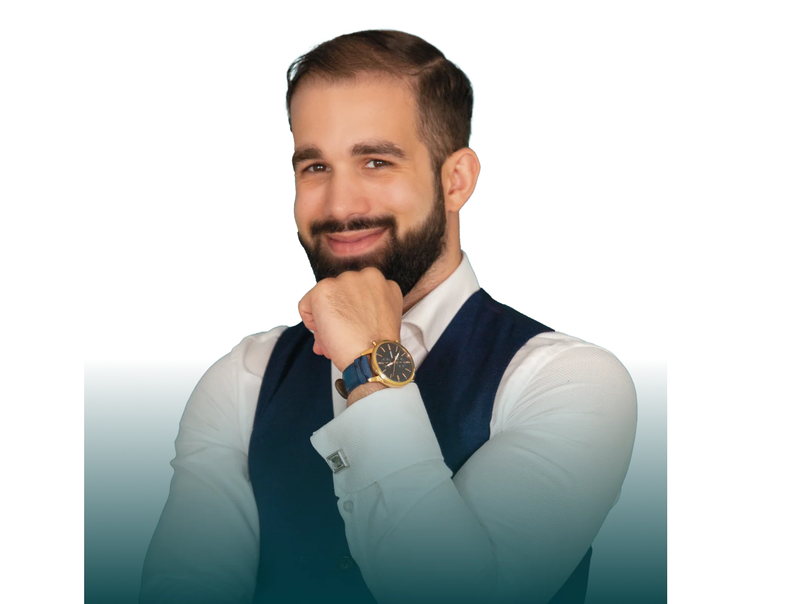 Photo with the product success manager that provided the testimonial