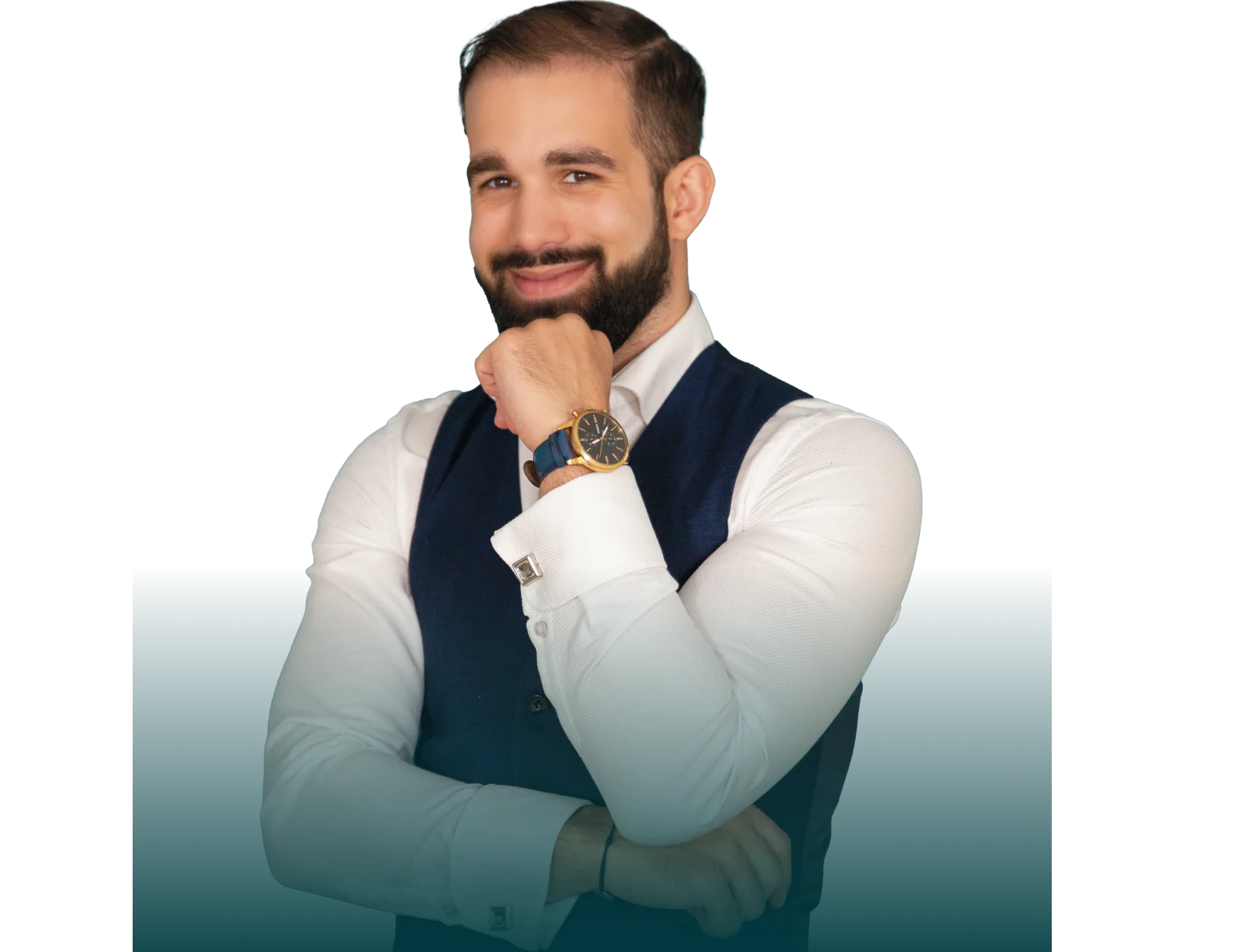 Photo with the product success manager that provided the testimonial