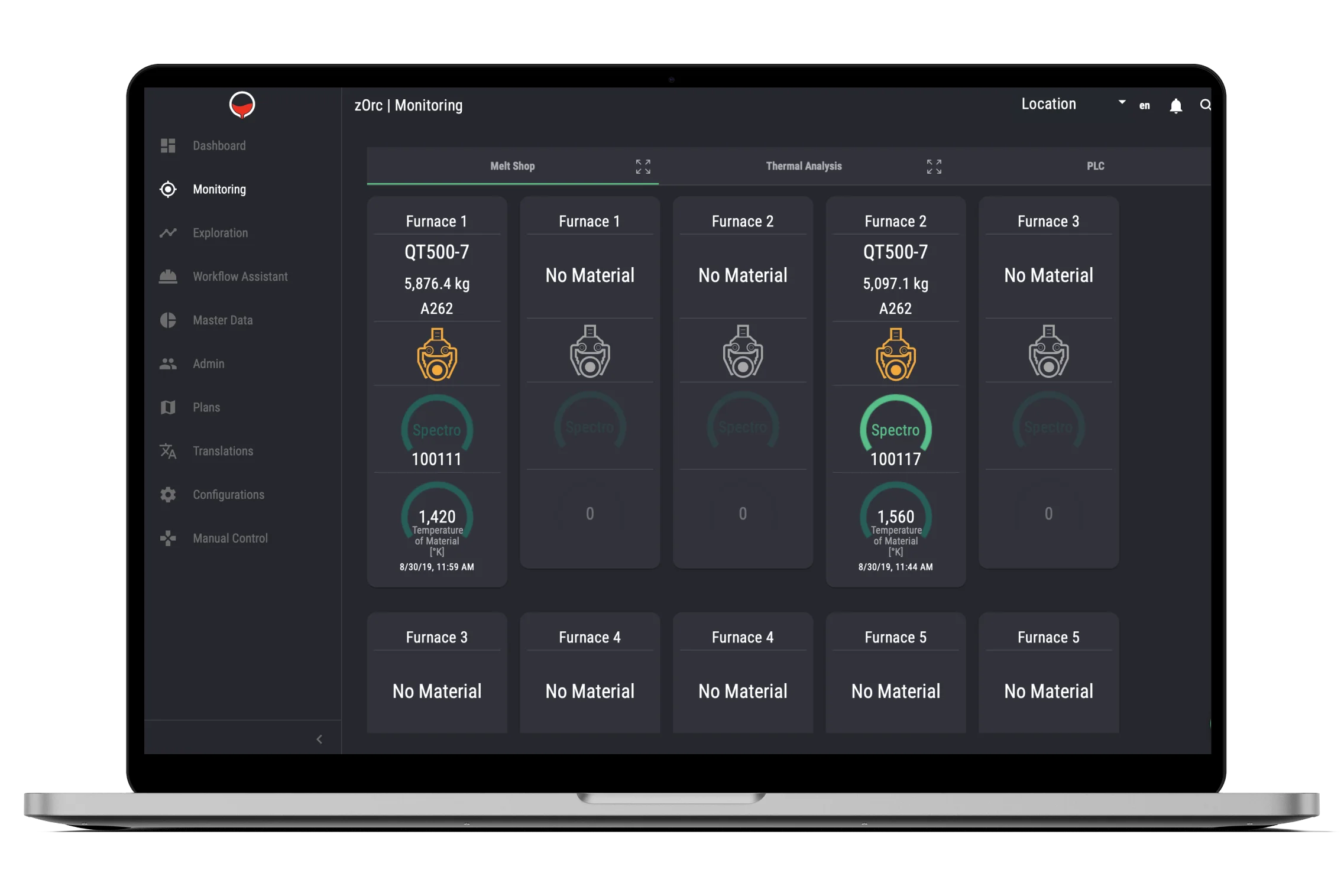 Screen with main searching feature of the platform having the products displayed on the right and a map with vendors on the left. 