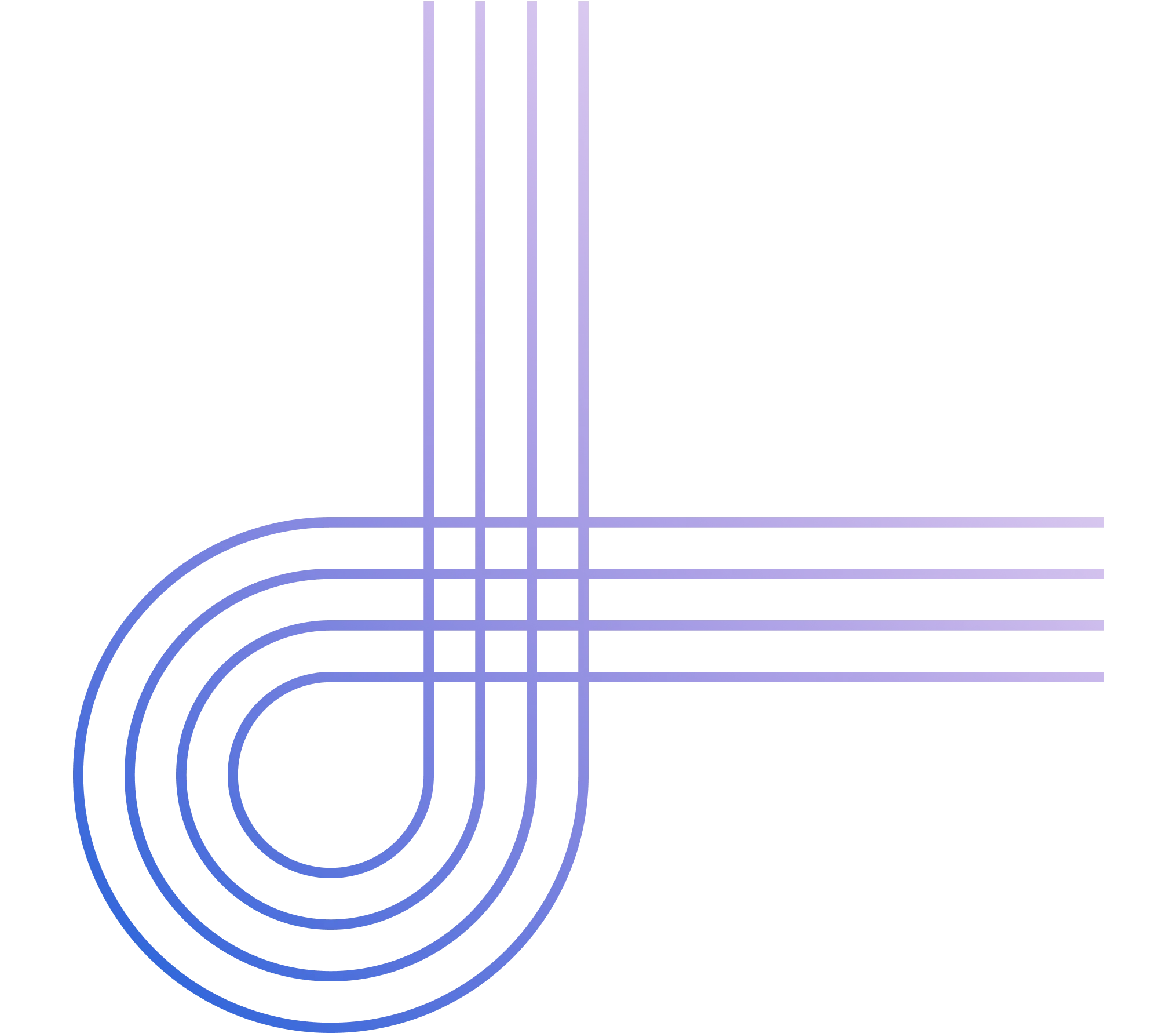 Abstract blue line illustration for the EV order management project