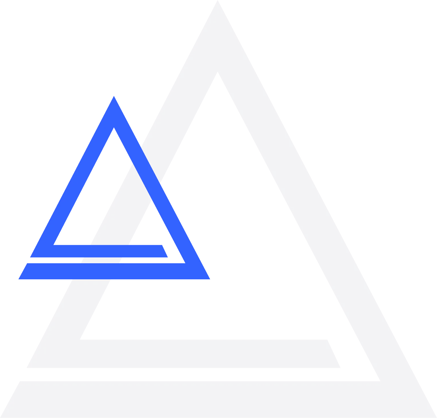 Triangle Procurement logo, a blue triangle outline