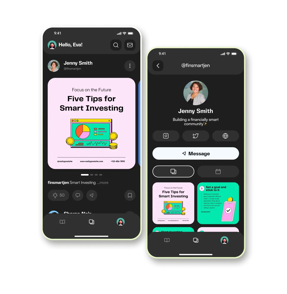 Home page and course page