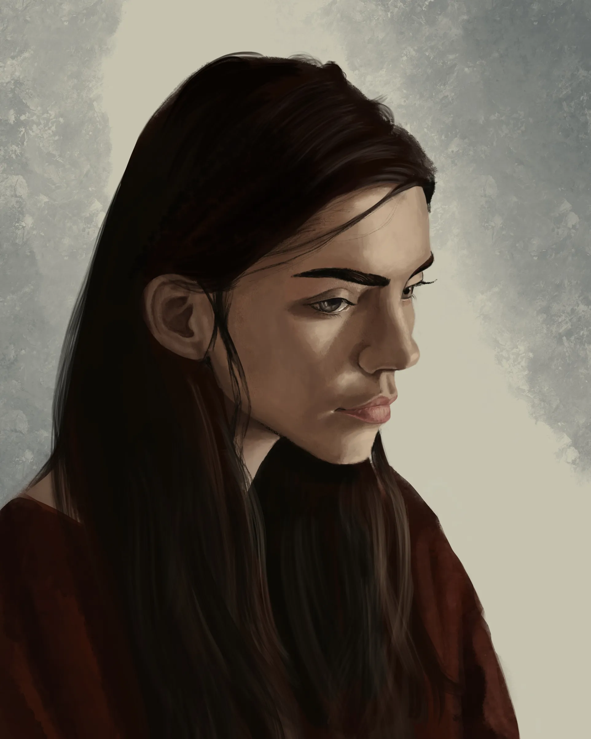 Digital painting of a girl