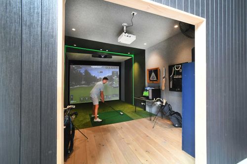 Golf Simulator Room View from outside the door