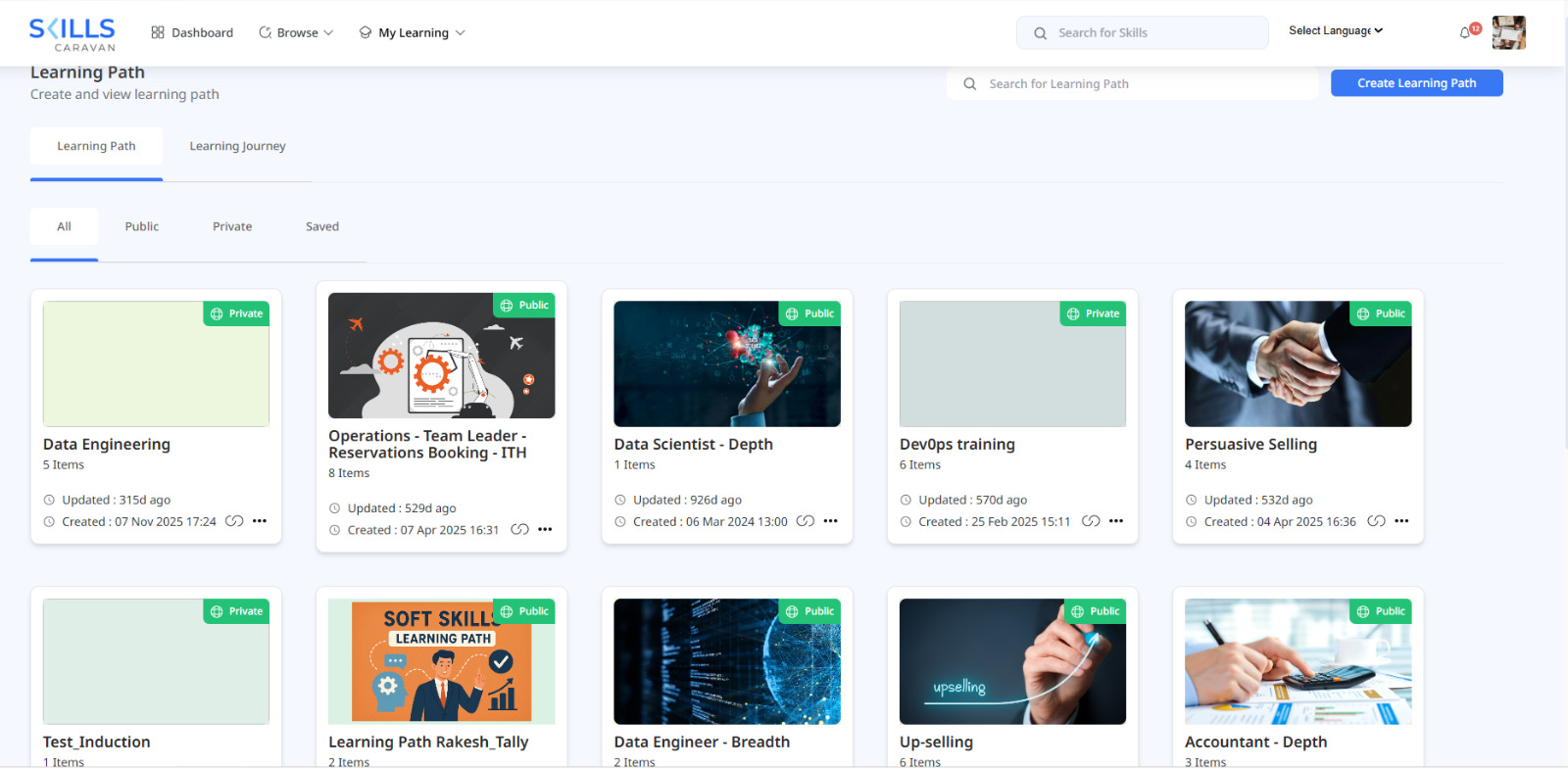 Learning journey builder