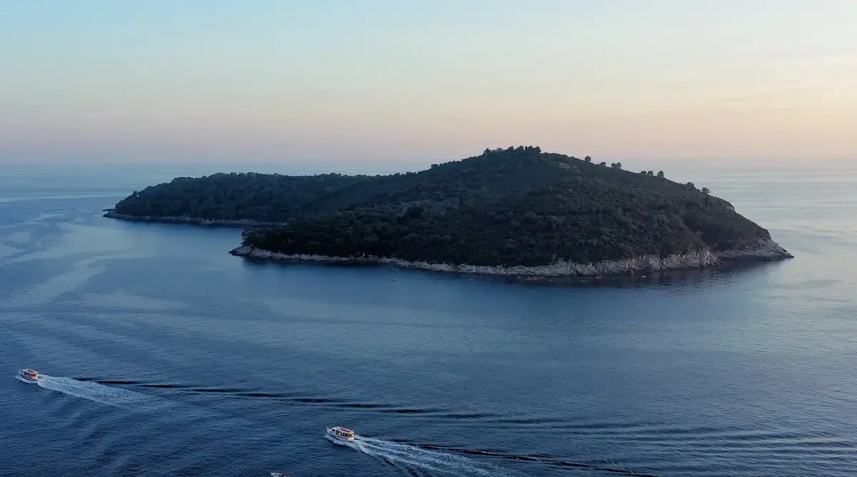An island seen from above