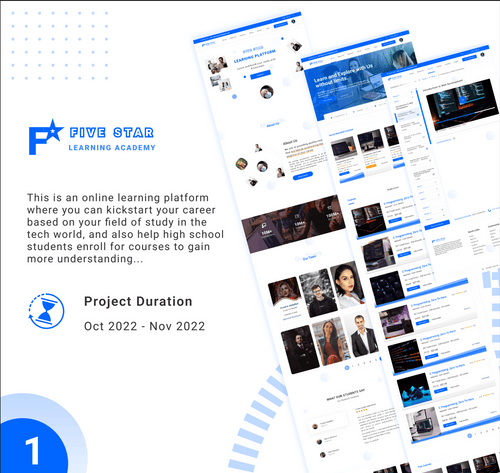Screenshot of Five Star Learning Academy Website