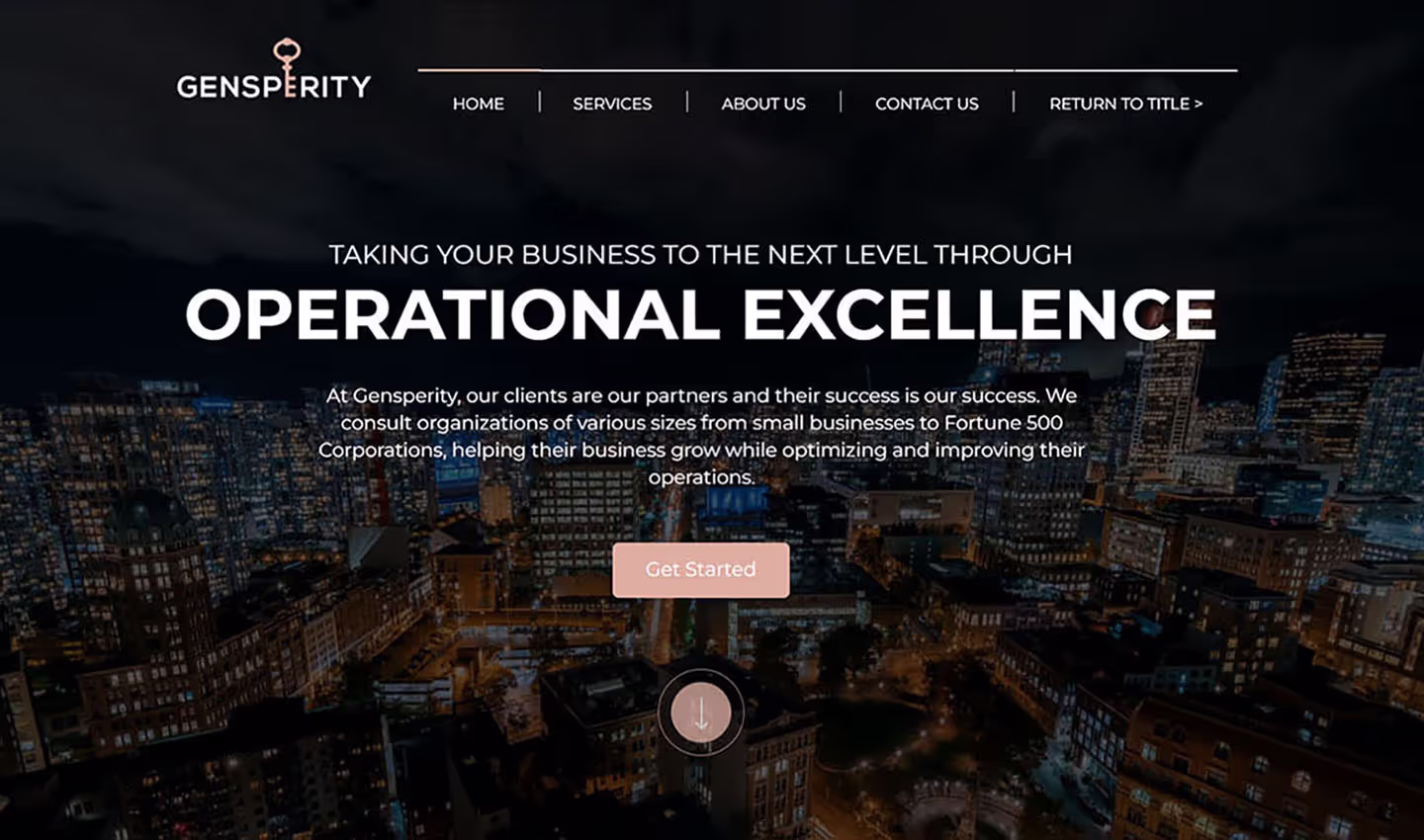 A image of a website with two columns