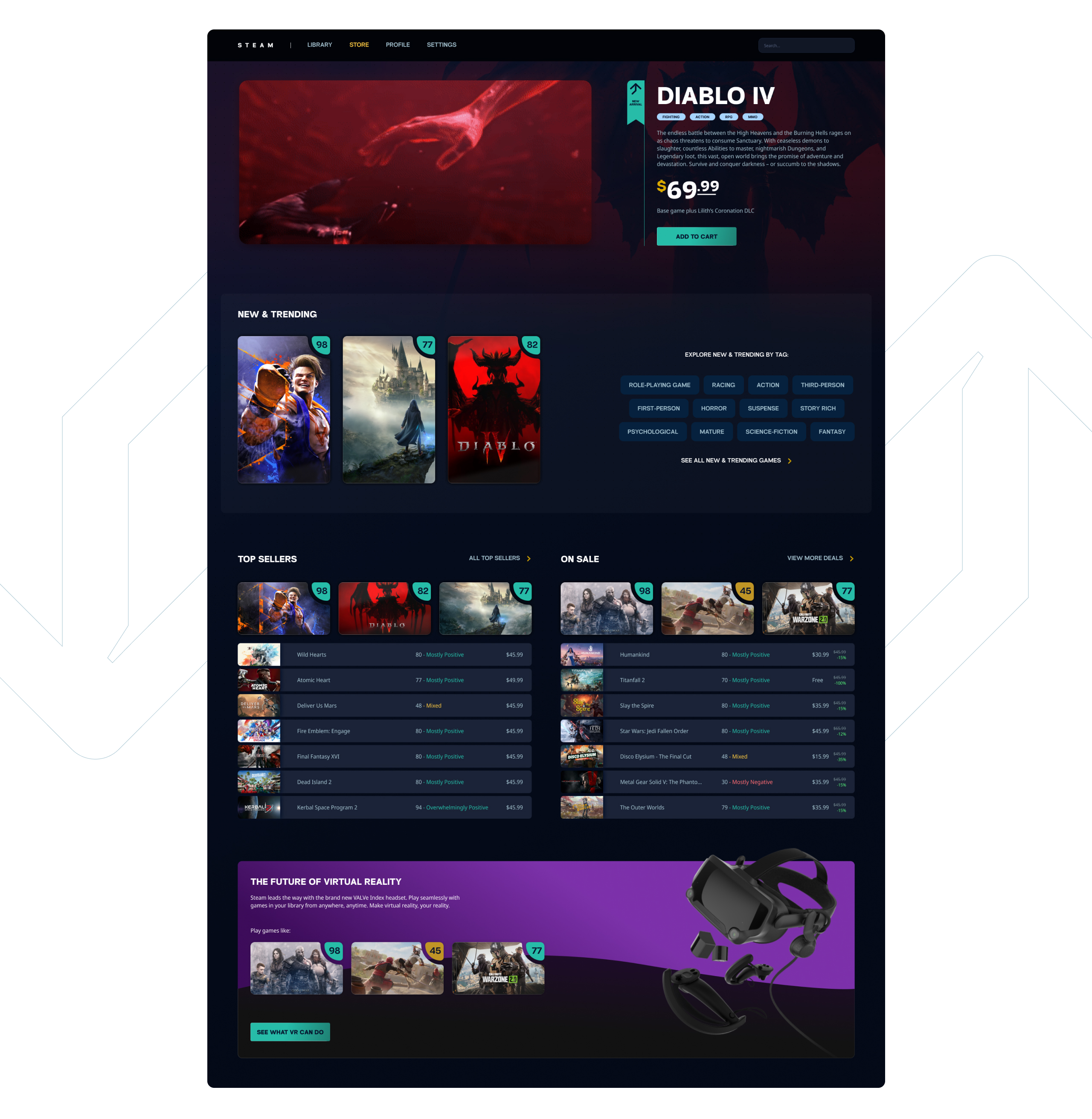 Steam Store Concept