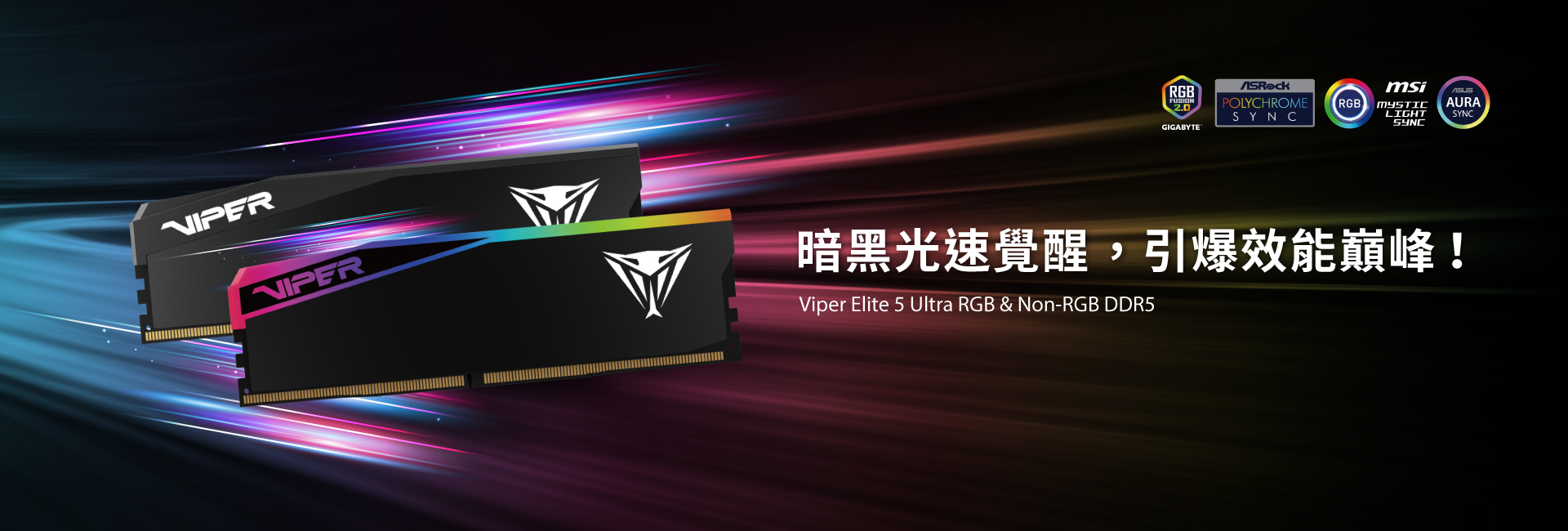 Viper Elite 5 Ultra RGB & Non-RGB DDR5 高性能記憶體