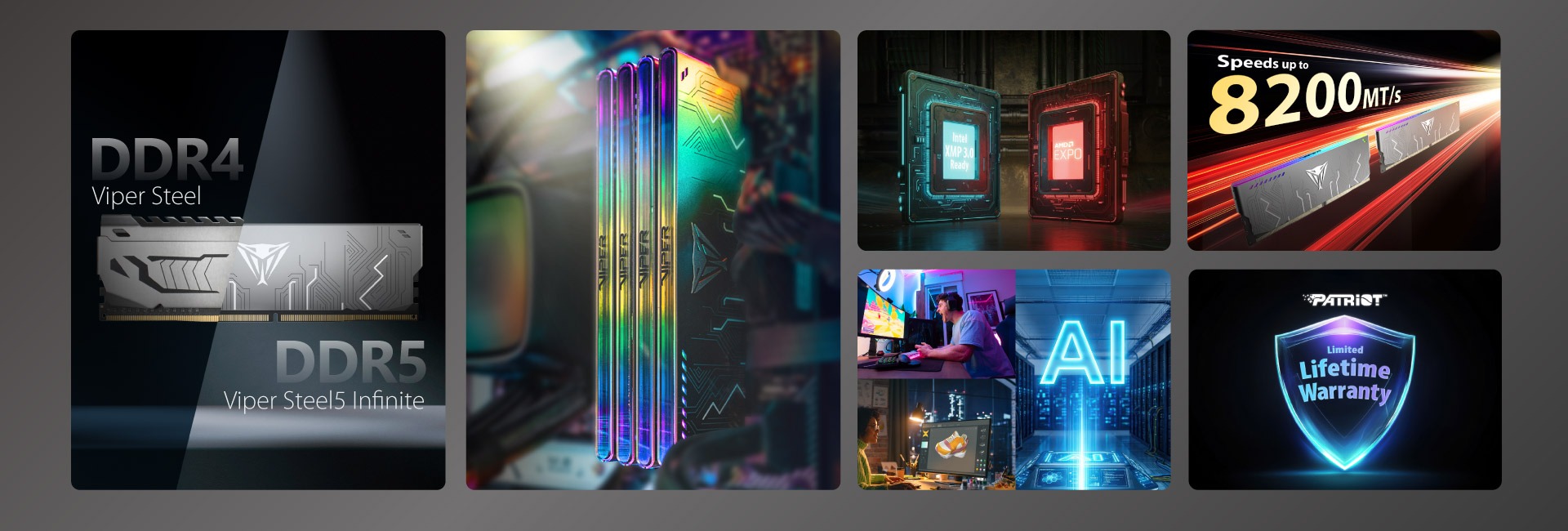 Viper Steel 5 Infinite RGB & Non-RGB DDR5 Performance DRAM