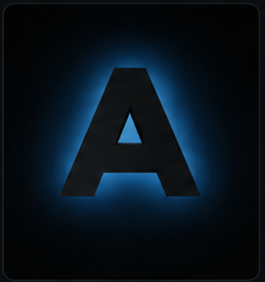 Halo-lit reverse channel letter A at night, opaque face with light washing the wall behind