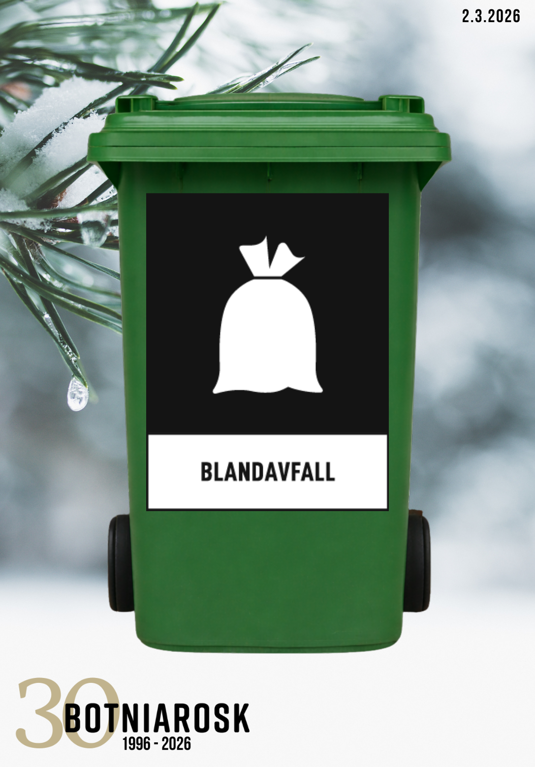 Brännbart avfall blir blandavfall!