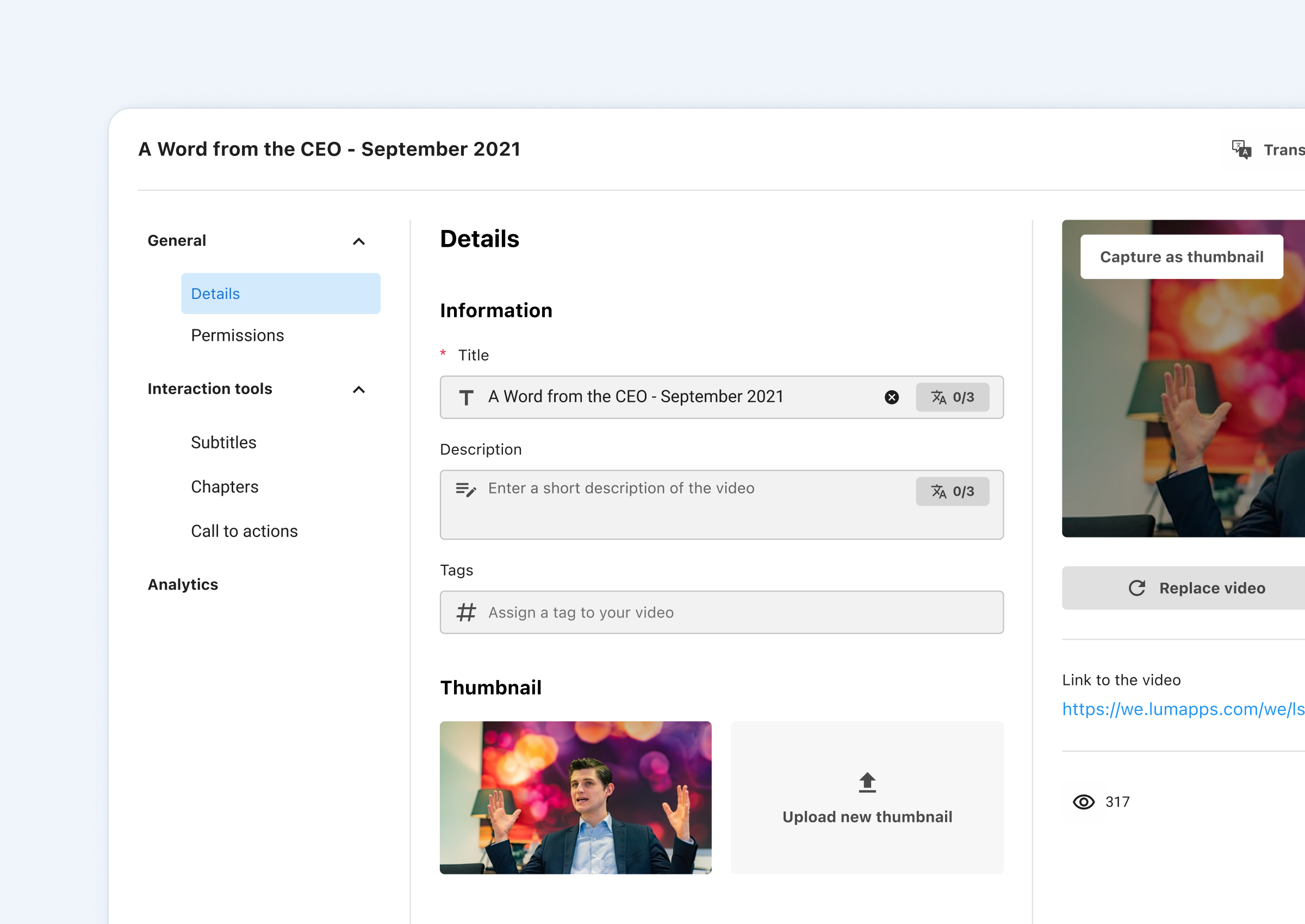 video management solution.