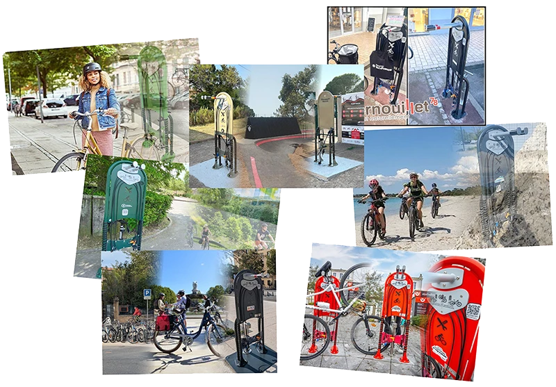Station de réparation vélo en libre-service pour vos espaces cyclables, découvrez la gamme CLEVER IFIX