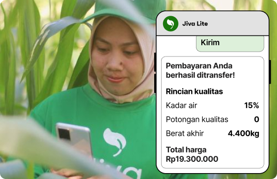 Send corn to feed mill using WhatsApp
