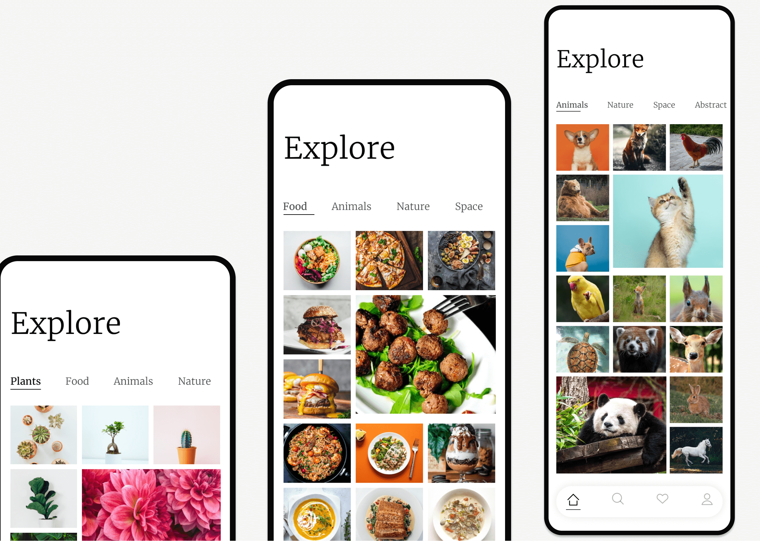 Screenshot of wireframes.