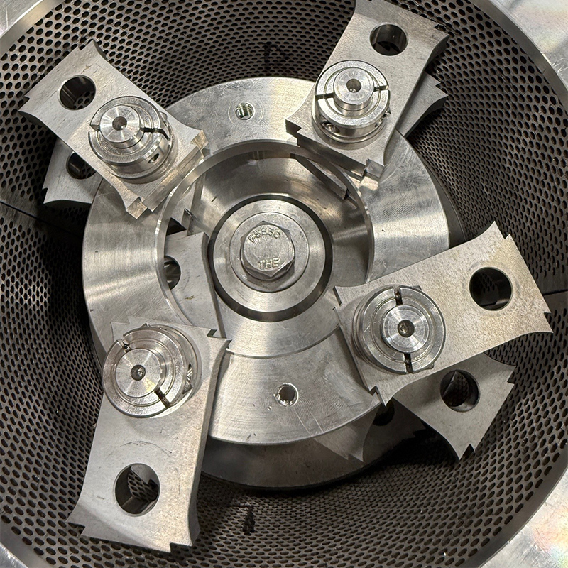 Inside of a hammer mill