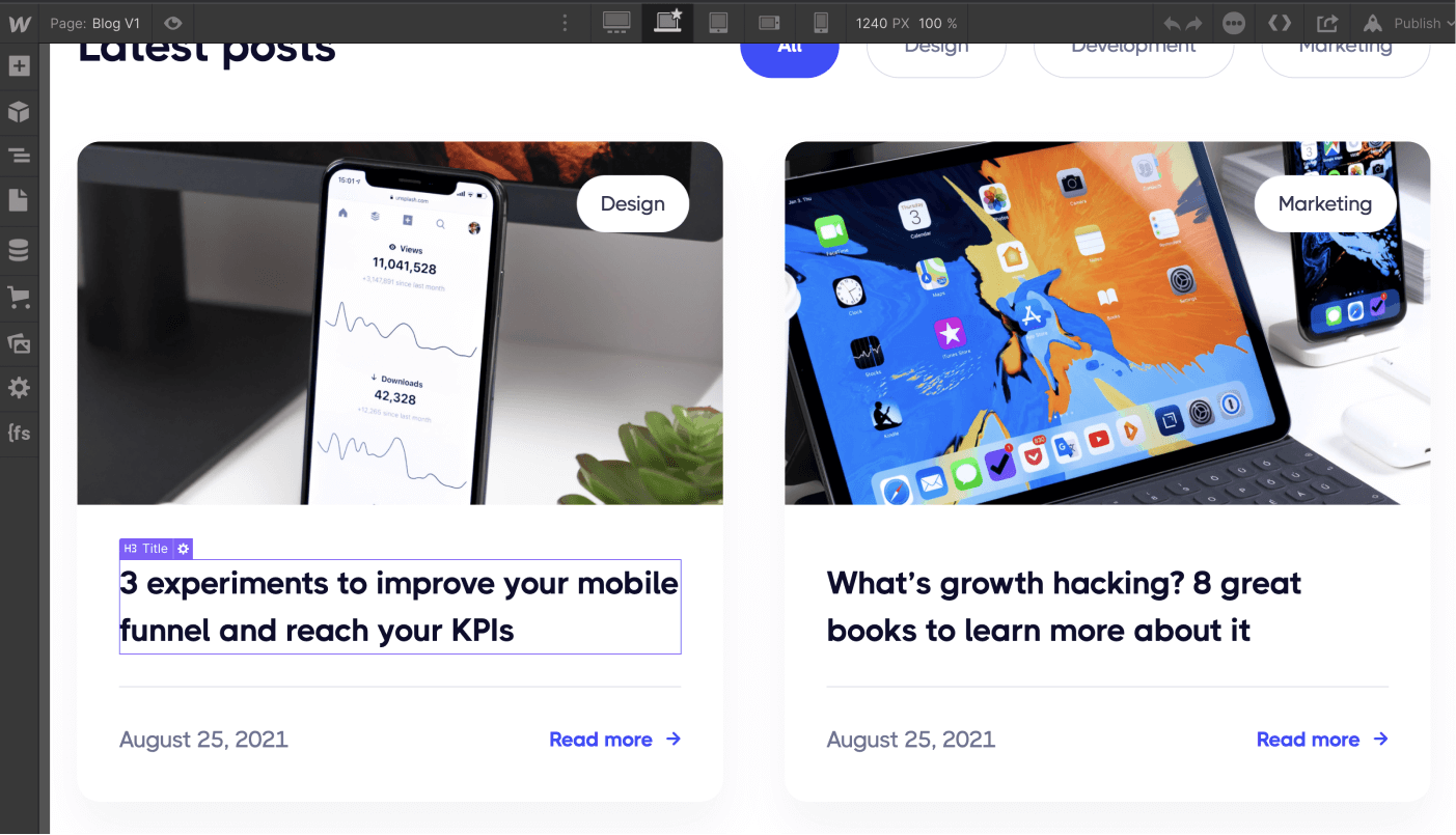 Dynamic Content CMS - Saasplex X Webflow Template