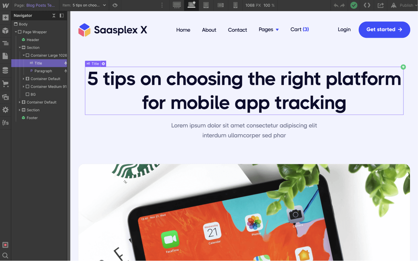 CMS Page - Saasplex X Webflow Template