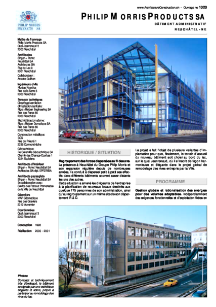 Photo Gallery Philip Morris Products SA