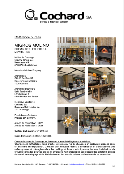 Reference MIGROS MOLINO