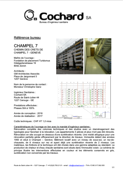 Reference CHAMPEL 7