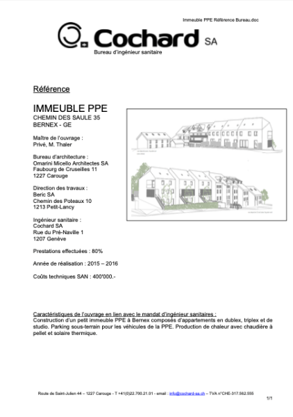 Reference IMMEUBLE PPE