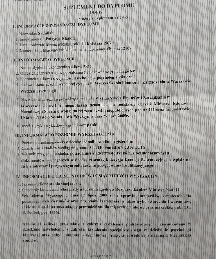 suplement do dyplomu cz.1