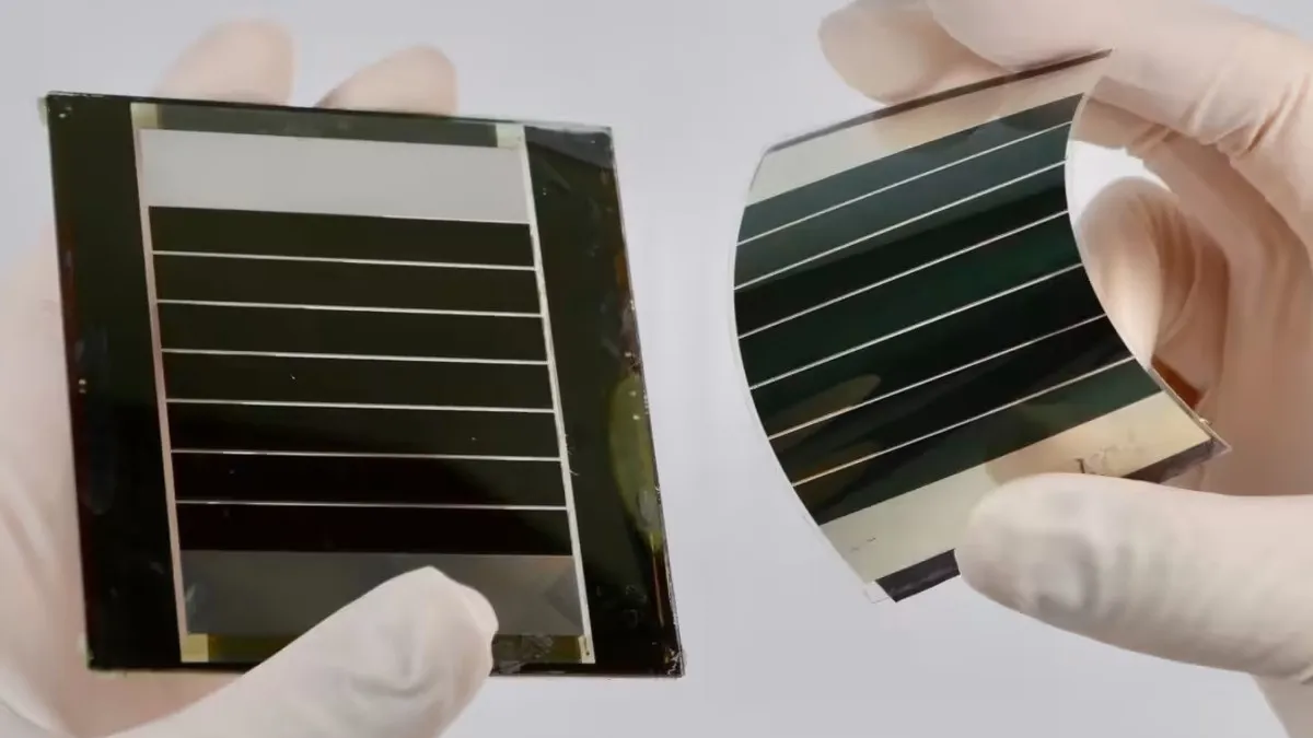 Perovskite Solar Cell in hands