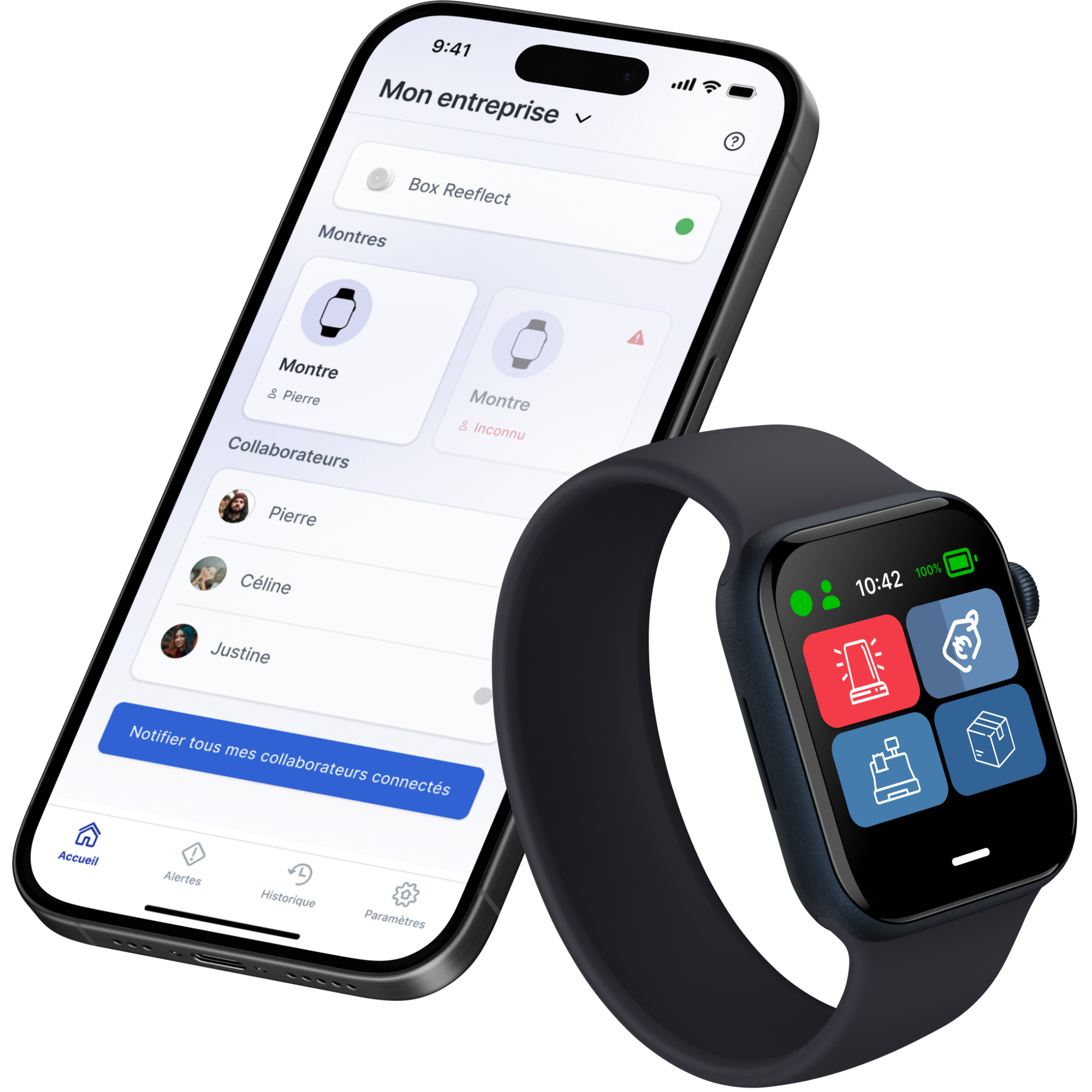 Illustration de l'application mobile Reeflect Business