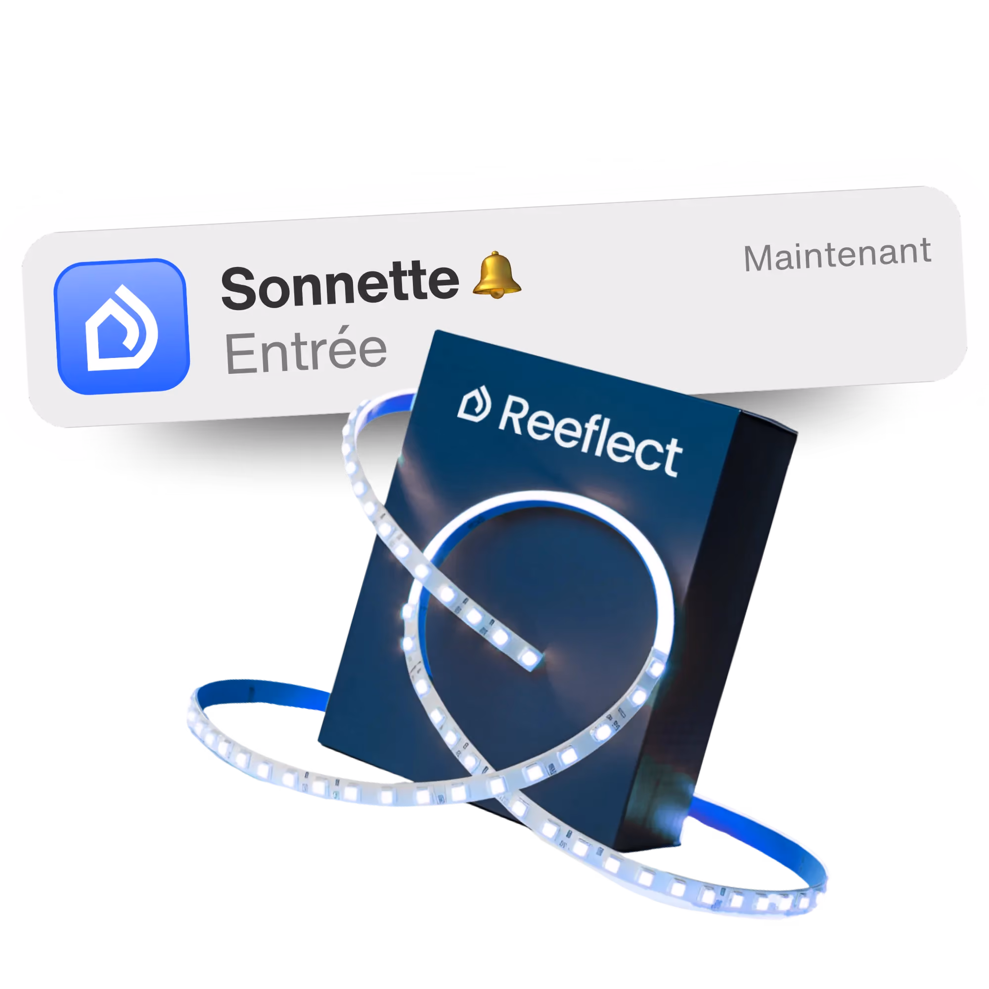 Luminaire connecté avec notification lumineuse Reeflect
