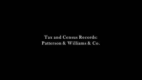 Title Page: Patterson & Williams Property Tax and Census Records