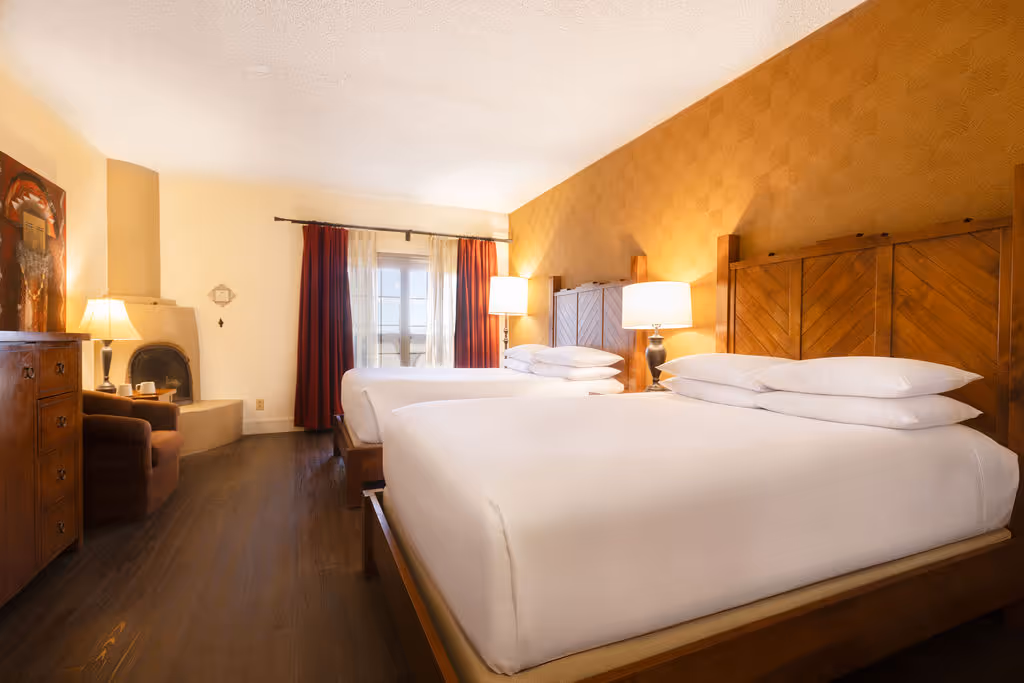 Deluxe double with fireplace and balcony