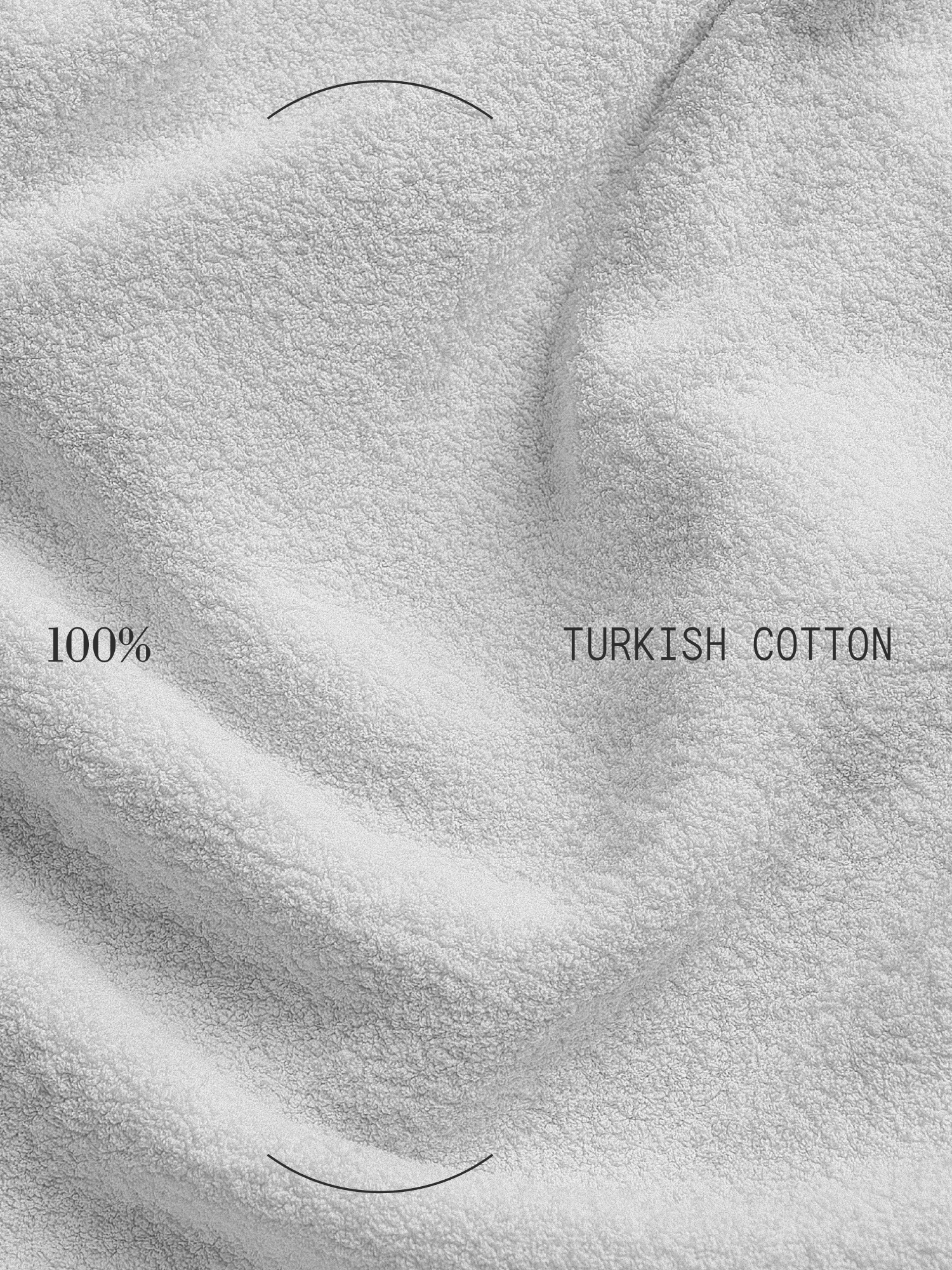 A typographic layout on top of a white textile texture