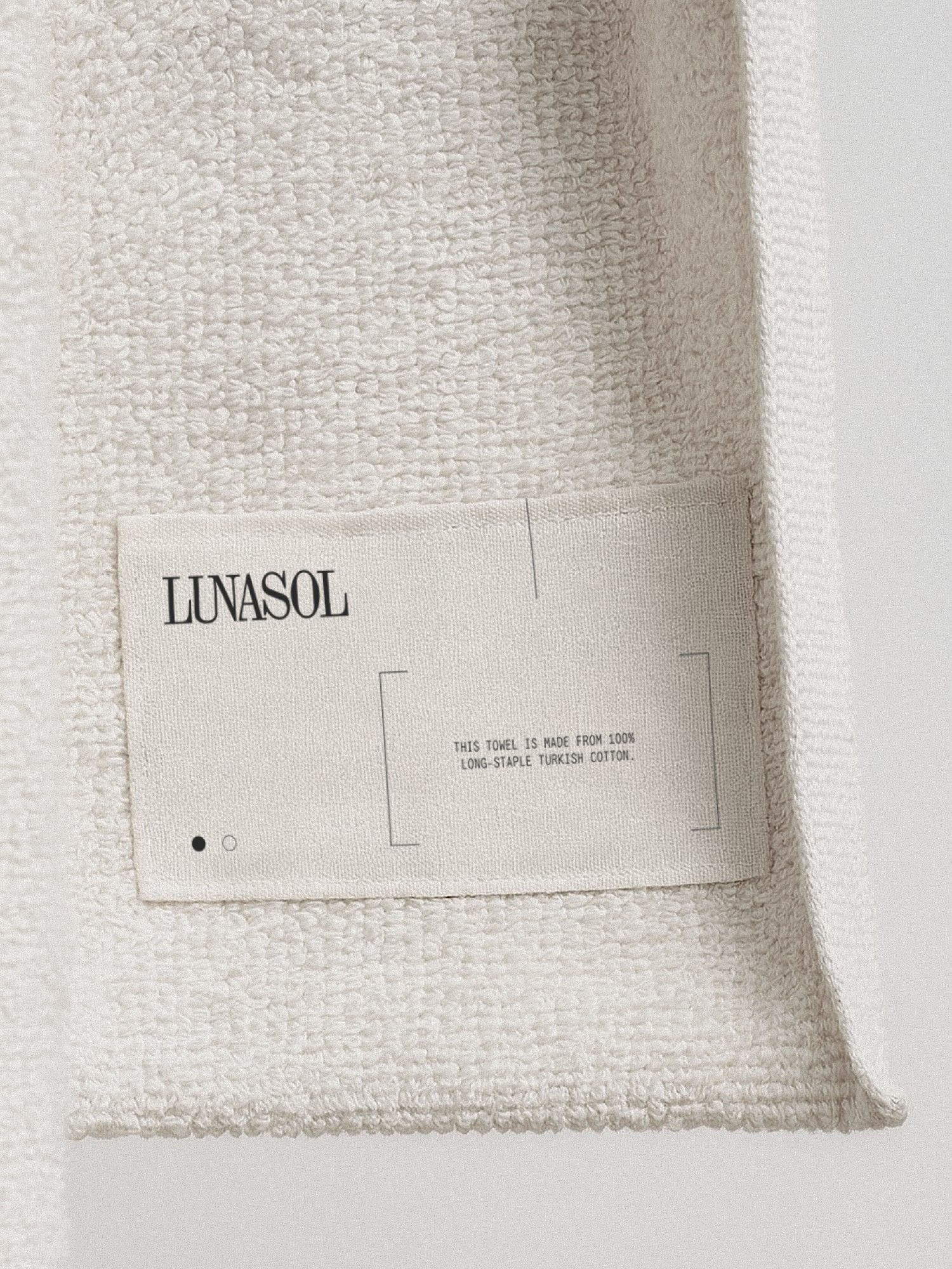 A tag of a Lunasol towel