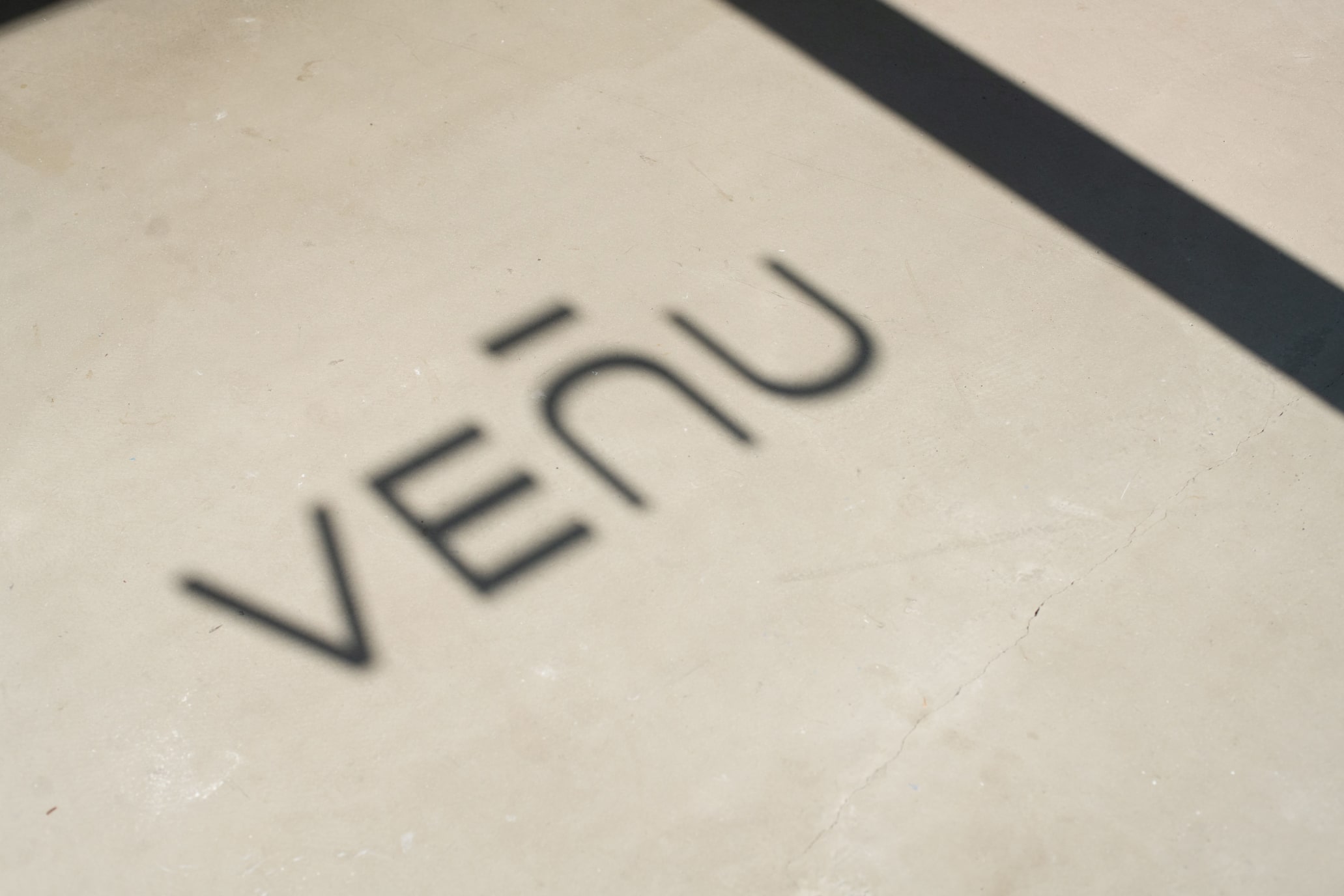 Venu logo as a shadow