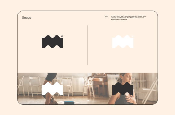 The usage of Life on the mat logotype