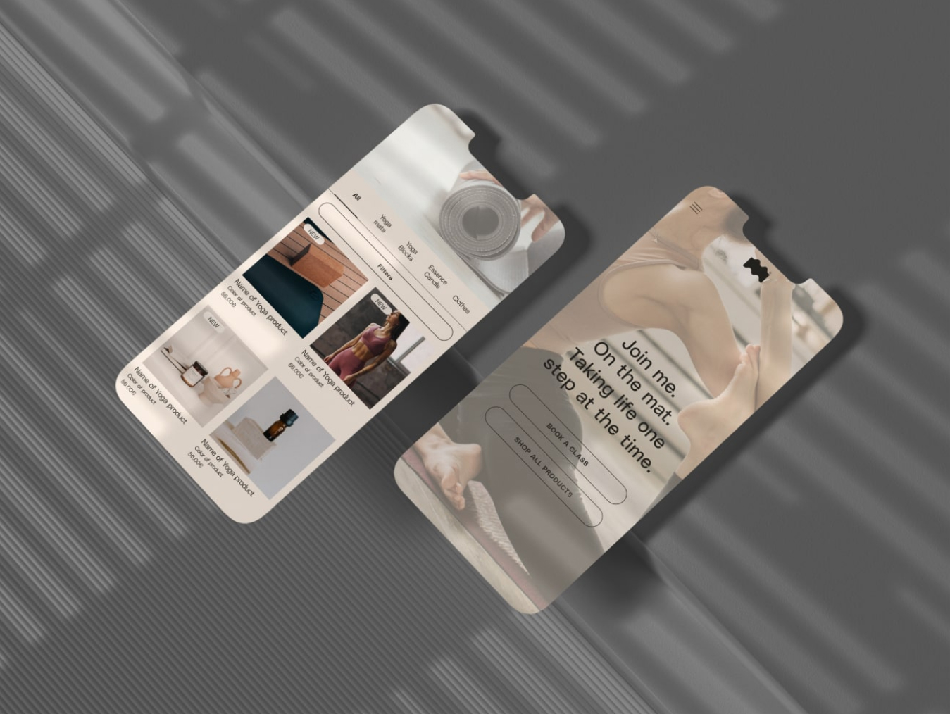 An iPhone mockups of Life On The Mat website