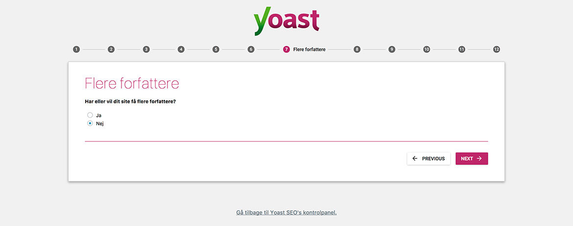 Guide til Yoast SEO plugin til WordPress: Wizard step 7