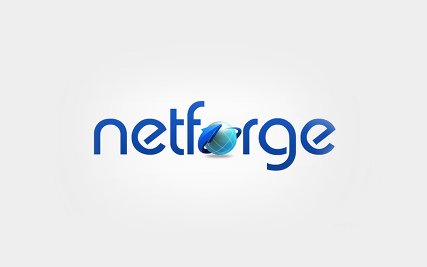 Blue wordmark logo reading 'netforge' with a stylized icon.