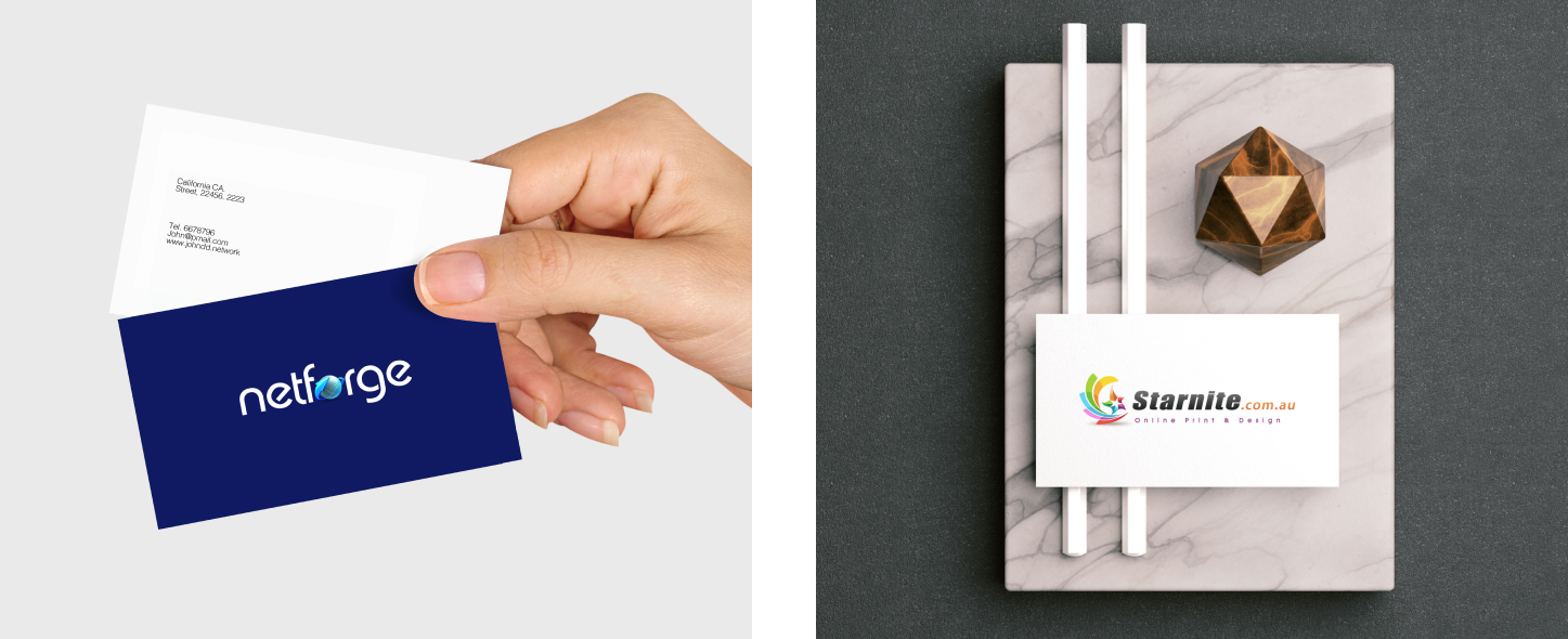 Close-up photo of a hand holding a pen while sketching logo design ideas.