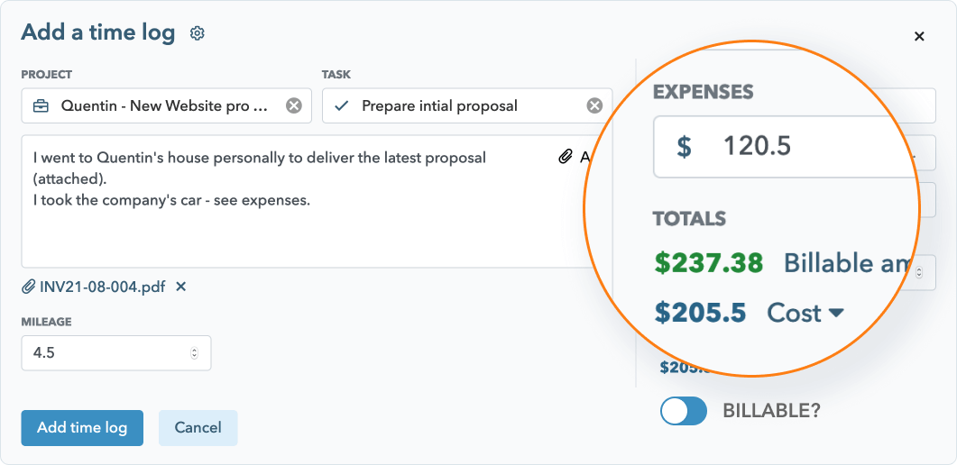 Expense tracking